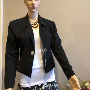 Desginer black blazer .